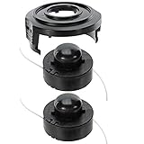 Spares2go Rasentrimmerfaden und Spulenabdeckungs-Set für Sovereign N1F GT220-C GT250-C N1F-GT-220/250-C Trimmer, 2 Spulen