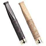 2Pcs Holz Zigarettenspitze Herren Zigarettenspitze Damen Zigarettenhalter Damen Zigarettenspitze Kurz Zigarettenspitze Slim Abnehmbare Leicht zu Reinigen für Dünne Mittlere Dicke Zigaretten