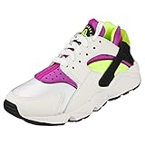 Nike Damen Air Huarache Laufschuh, Weiß/Neongelb/Magenta, 39 EU
