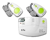 EIFA Mobiler Alarm Notruf Knopf Funk Senioren Krankenpflege Notrufknopf Hausnotruf Klingel Pflege Überfall 2 Sender Pflegedienst Altenpflege Haus Pflegenotruf Lautstärkeregler