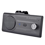 Avantree CK11 Kfz Bluetooth 5.0 Freisprecheinrichtung Freisprechanlage Car Kit für Sonnenblende, Lauter Lautsprecher, Siri Google Assistant Unterstützung, Lautstärkeregler, Auto Power On – Titan
