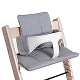 Hoppediz Hochstuhl Sitzkissen Set, passend für Stokke Tripp Trapp, 2-teilig, 100% Bio-Baumwolle, Design Kos