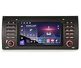 Erisin BMW X5 E53 Autoradio Navigation, 8+128GB Qualcomm 8-Kern, 7 Zoll Radio mit Android Auto & Apple CarPlay Bluetooth 5.0 Android 14 Touchscreen FM GPS Canbus