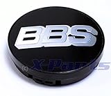 BBS ALLOY WHEEL SINGLE Centre Cap Emblem Black Chrome Silver 56 MM BB0924257 New Without Snap Ring