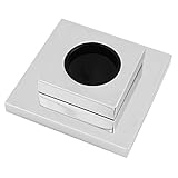 Welfenstein Wannenrandhalterung für Handbrause WH-101 - Eckig Handbrausehalterung Messing, verchromt, Wannenrandmontage