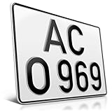 schildEVO 1 Kfz-Kennzeichen | Alte Schrift DIN 1451 | 280 x 200 mm | Ohne EU-Feld | Altes deutsches Nummernschild | Retro