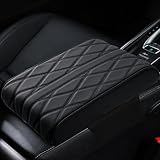 Leather Car Armrest Box Pad, Auto Center Konsole Abdeckung für Armlehne Box Matte, Memory Foam Leder Armlehne Abdeckung, Auto Mittelkonsole Pad für SUV/LKW/Fahrzeug Armlehne Matte