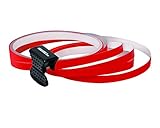 Foliatec PIN Striping Felgen Design Auto Zierstreifen, Selbstklebend, Waschstraßenfest, zum Verzieren von 4 Felgen, Rot