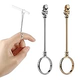 AIEX 2 Stück Zigarettenspitzenring Dame Elegant Ring Zigarette Schützen Ihren Finger Raucher Haltering für Männer und Frauen (Silber, Gold)