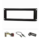 tomzz Audio 2407-008 Radioblende Set kompatibel mit Chrysler Neon PT Cruiser Jeep Wrangler Grand Cherokee mit Radioadapter ISO Antennenadapter DIN ISO