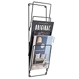 cagü Zeitungsständer MATS Schwarz hängend 60cm Höhe inkl. Schrauben & Dübel