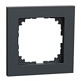 Schneider Electric Merten M-Pure-Rahmen für Steckdosen und Schalter, 1-fach, anthrazit, Artikelnummer MEG4010-3614, 1 Stück