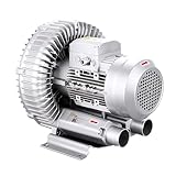 SHEUAO Ringverdichter Für Fischteiche,120W–1500W Seitenkanalverdichter Regenerativer Verdichter Zum Luftblasen,Saugen,Abwasserbelüftung,Einphasig/Dreiphasig Wirbelgaspumpe 120W/220V