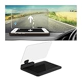 JNNJ HUD Smartphone Head Up Display Halterung, Display Projektor Telefon Navigation GPS Halter, Auto Universal Halterungen für Sicherheit Navi mit HUD Bild Reflektor
