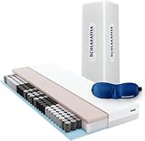 Schlaraffia myNap TFK-Matratze 1200x185x2000 + Schlafmaske, Premium-Qualität, 7-Zonen-Komfort, Härtestufe mittel, OEKO-TEX STANDARD 100, Taschenfederkern Matratzen Set