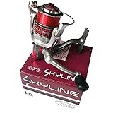 York Angelrolle Skyline FD 3000 Frontbremse mit Schnur bespult, Silber, Rot