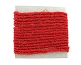 Wollkordel ROT 3 m x 4 mm Wolldocht 4 mm Kordel 100% Wolle Dekoband Schleifenband Geschenkband Filzkordel Wollschnur Wollband Bastelwolle