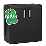 Ondis24 Kunststoffschrank Hero Outdoor Schrank Poolbox wetterfest Haushaltschrank Mehrzweckschrank XXL, 88 x 54 x 96 (H) cm, schnell aufgebaut, robuster Kunststoff