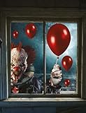 GU24707 # Halloween Fenster Deko Folie "Killer Clown" 60x80cm