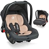 LIONELO Noa Plus Auto Kindersitz, Babyschale ab Geburt bis 13 kg, Fußabdeckung, Sonnendach, leichte Konstruktion, 3-Punkt-Sicherheitsgurt, abnehmbarer Polsterbezug