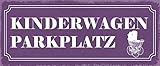 Kinderwagen Parkplatz Blechschild Metallschild Schild gewölbt Metal Tin Sign 10 x 27 cm