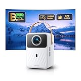 Mini Beamer【Eingebauter Akku & Andriod TV】 Toptro 1080P Full HD Beamer Heimkino mit Elektrischer Fokus, 300 ANSI 720P Native WiFi Bluetooth, 50% Zoom Klein Projektor Outdoor für Android/iOS/USB