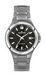 Dugena Herren-Armbanduhr 4460531, Quarz, schwarzes Zifferblatt, Titangehäuse, Saphirglas, Titanarmband, Drückerfaltschließe, 5 bar