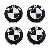 4 Stück Nabendeckel für BMW 68mm - Radnabenkappen Felgendeckel Felgenkappen Nabenkappen ABS Wheel Caps Radnabenabdeckung, Schwarz