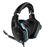 Logitech G635 kabelgebundenes Gaming-Headset mit LIGHTSYNC RGB, 7.1 Surround Sound, DTS Headphone:X 2.0, 50 mm Treiber, Bügelmikrofon mit Flip-Stummschaltung, PC/Xbox One/PS4/Nintendo Switch - Schwarz