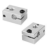 3D FREUNDE 2x Aluminium Heizblock für E3D V6 Clone PT100 Sensor Cartridge Heater Block Extruder Hotend RepRap Prusa I3 Makerbot 3D Drucker