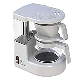 Melitta Aromaboy - kleine Filterkaffeemaschine - mit Glaskanne - 2 Tassen - Weiß (1015-03)