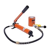 POTYYH Hydraulik Handpumpe, 20T 50mm Hydraulikzylinder Hebebock mit 70Mpa 350CC Manuelle Hydraulische Pumpe, Tragbarer Hydraulischer Wagenheber mit 1m Schlauch, Hydraulikzylinderheber