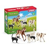 SCHLEICH Farm World | Bauernhoftiere Bundle 42386 | Set mit Kalb, Pferd, Katze, Hund & Gans | realistische Tierfiguren für Kinder | Bauernhof Spielzeug ab 3 Jahre | 5-teilig | exklusiv bei Amazon