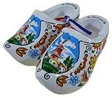 2er Set Deko Holland Clogs Windmühle 10 x 5 x 5 cm Blumen Holz Klumpen Figur Deko Halle GMTX 5501