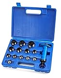 QWORK® 14-teilig Locheisen Satz 5-35 mm, locheisen set, Lochstanzer Werkzeug