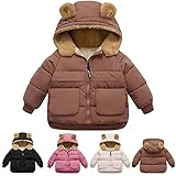 ROMIDA Fleecejacke Kinder Jungen Mädchen Mode Plüschjacke Winterjacke Warm Teddy Fleece Dick Hoodie Reißverschluss Kapuzenjacke Parka Jacke
