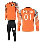 LAIFU Benutzerdefiniert Torwarttrikot Set für Erwachsene/Kind Torwarttrikot mit Nummer Name Team Logo Torwarttrikot Personalisieren