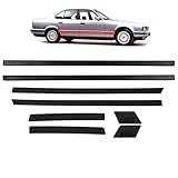 INLY 8 Teilig Türleisten Stoßleisten Zierleisten Set kompatibel mit 5er E34 (1988-1996)