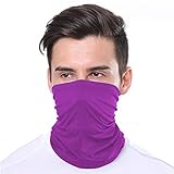 KUNSTIFY | Multifunktionstuch Mundschutz | Bandana Herren Damen Schlauchschal Halstuch Hygienemaske Mund Nasenbedeckung Maske Baumwolle Outdoor | elastisch atmungsaktiv waschbar (Lila)