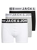 JACK & JONES Junior Jungen Sense Trunks 3-pack Noos Jr Shorts, Grau, 152 EU