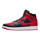 Nike Air Jordan 1 Mid Banned für Herren, 554724 074, Schwarz/Rot/Weiß, - mehrfarbig - Größe: 43 EU
