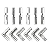 QUARKZMAN 12 Stück Unsichtbare Messingfass-Scharniere, 25x5mm Verdeckte Scharniere, Faltbare Stütz-Zylindrische Versteckte Fass-Scharniere für DIY Schmuckkästchen Schranktür Fass-Scharniere