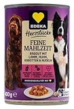 Herzstücke Feine Mahlzeit Ragout mit Lamm, Huhn, Karotten & Nudeln Hundefutter, 12er Pack (12 x 400g)