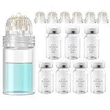 Microneedling Infusionssystem Set, Micro Microneedle Infusionssystem inklusive Hydra-Nadel 0,5 mm 1 Stk., 6 Ersatznadeln und 7 Anti-Aging Serum Ampullen 5 ml, Anti-Aging Lösung Behandlung