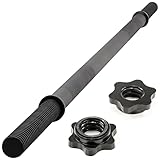 MAXXIVA Hantelstange 120 cm Langhantelstange Krafttraining Zugstange schwarz verchromt Sternverschluss Workout Bodybuilding Fitness Gewichtheben