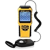 SWAREY Digital Luxmeter Lichtmesser, Handheld Lux Meter Lux Messgerät Thermometer mit Bereich bis zu 200,000 Lux LCD Display, Lichtmessgerät für Pflanzen Innen Außen