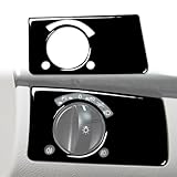 Kohlefaser-Rahmenabdeckung, Zierleiste, Zubehör, Dekoration, kompatibel mit Mercedes Benz E-Klasse W211 2003–2009 (glänzendes Schwarz, Scheinwerfer-Steuerrahmen 5)