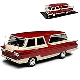 alles-meine.de GmbH GAZ Start Wohnwagen Rot Beige Basis Wolga GAZ Volga M-21 1956-1970 1/43 Modellcarsonline Modell Auto mit individiuellem Wunschkennzeichen