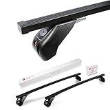 MODULA Stahl-Dachträger kompatibel mit Audi A3 Sportback 4 Serie (8Y) 2020- mit normales Dach, Länge 110 cm, Abschließbar, Nutzlast 75 kg, schwarz