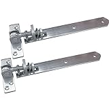 2 x SOTOOLS Gartentorband M16 verstellbar 340-370 mm Stahl verzinkt Gartentorscharnier Torscharnier